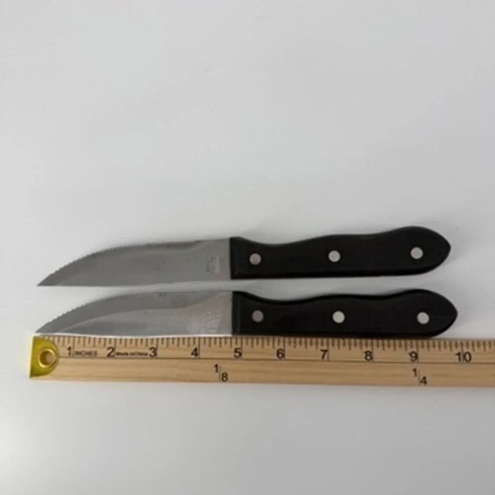 Slitzer Rostfrei Stainless Steel Serrated Steak Knives Triple Rivet Set of 2